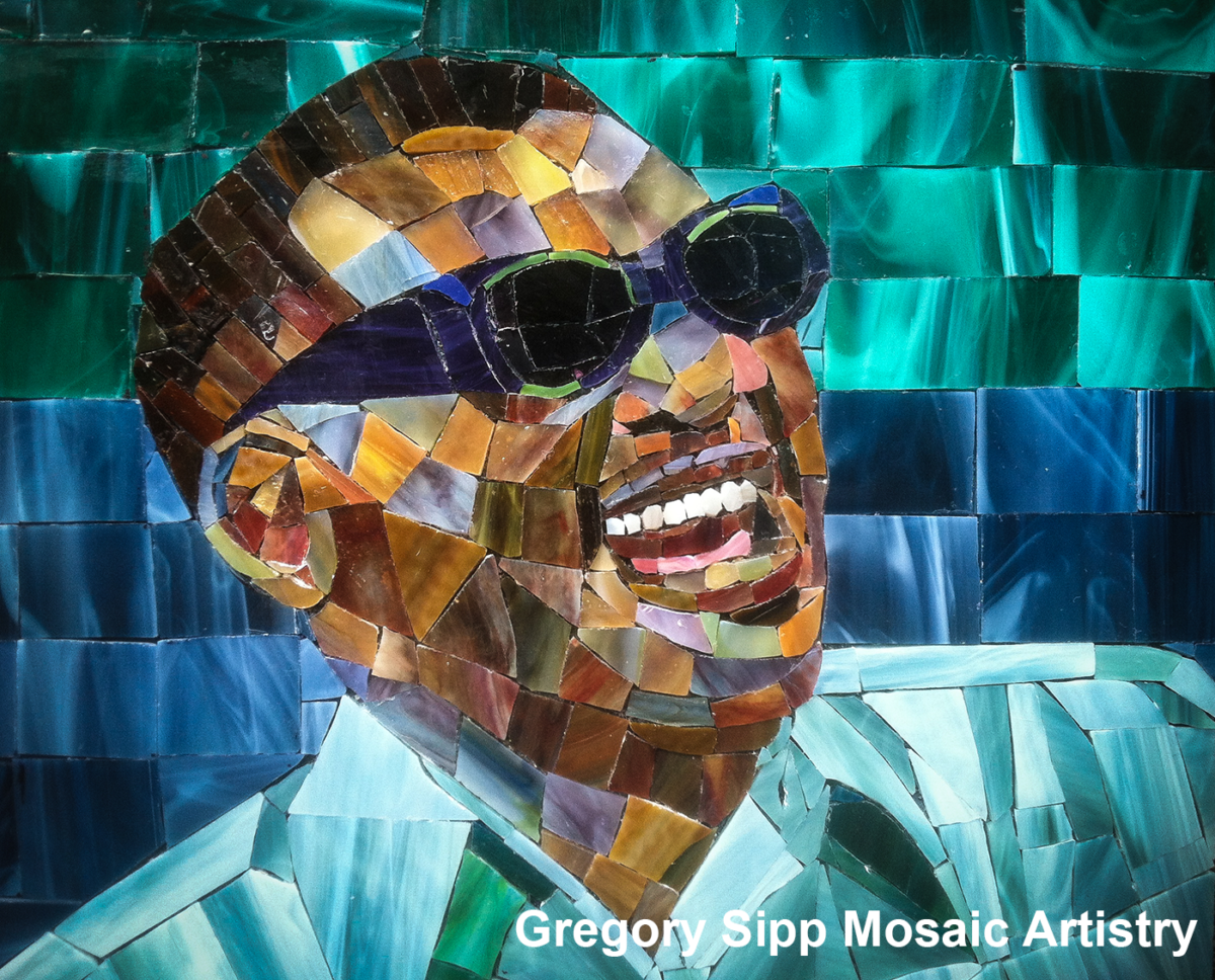 I did this mosaic of Ray Charles